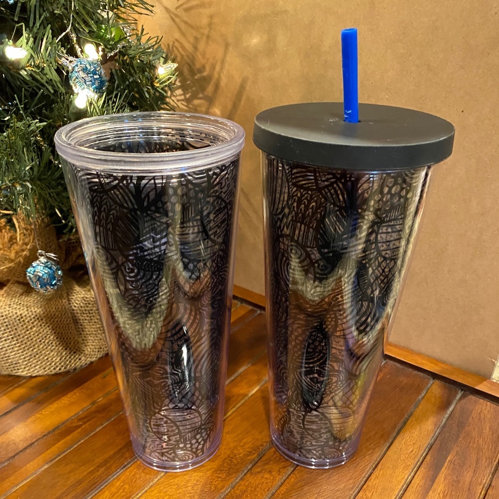 Pair of Starbucks 24 oz Tumblers, only 1 straw